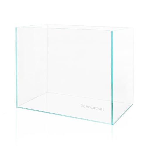 Ultra Clear Glass Fish Tank 3.5 Gallon, 5mm Thickened Rimless Aquarium Tank Low Iron, Nano Aquarium for Betta Gold Fish Shrimp，14.5”L x 5.1”W x 10.6”H - color: 3.5 Gallons, size: Nano