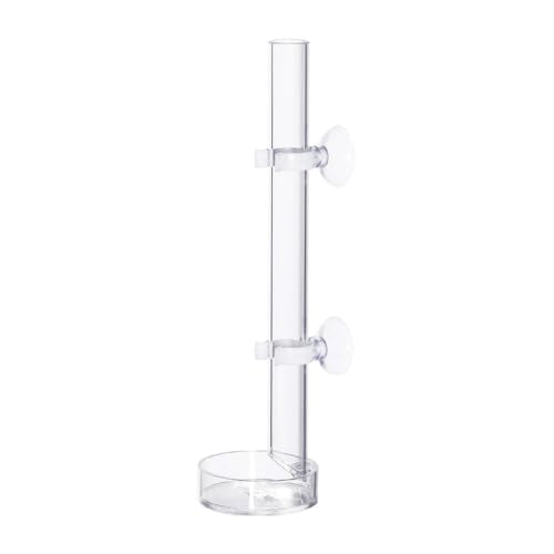 Toyvian Shrimp Food Tube and Feeding Basin Aquarium Feeder Tube 2cm X 27cm Acrylic Fish Tank Shrimp Supplies with 80mm Feeding Dish