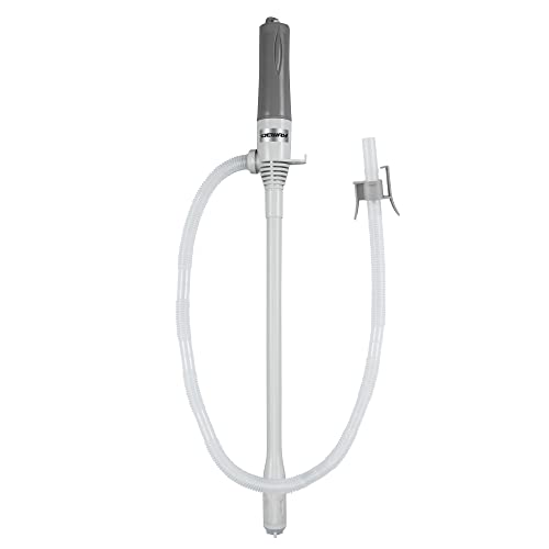 Automatic Fuel Transfer Pump - 3X More Powerful D Battery Powered, Extra Long Hose Fits All Size Cans, Portable Liquid Pump Transfers Gasoline, Water & More at 2.6 Gal/Minute