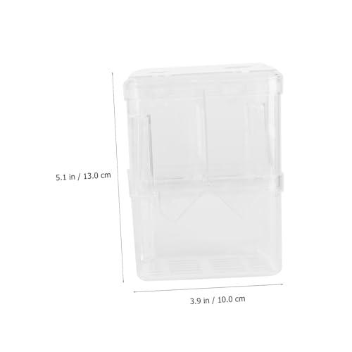 Kisangel Acrylic Dual-Layer Fish Hatching Box 2pcs Fish Breeding Incubator for Guppies Fry Hatching Container Suitable for Aquariums