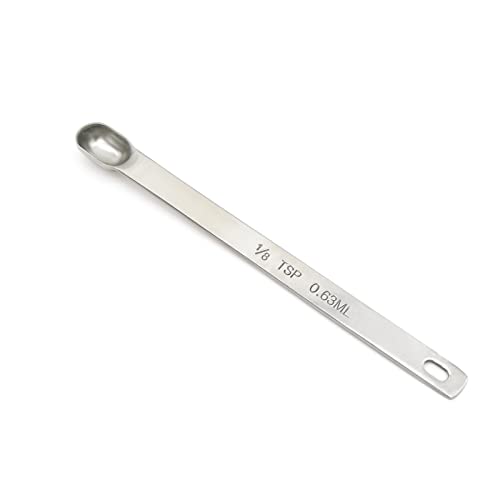 1PCS 1/8tsp (0.63ml) Single Measuring Spoon, Stainless Steel Long Handle Individual Teaspoons Only - size: 1/8tsp|0.63ml