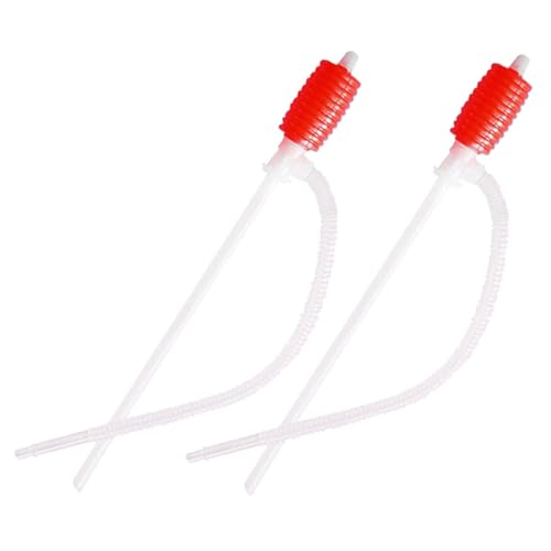 Generic 2 Pcs Manual Fuel Transfer Siphon Pump for Cars Oil Siphon Hose Kit with Water Syphon Hose Automotive Oil Changing Tool for Gasoline Barrel Pump