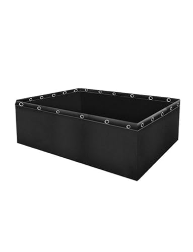 Foldable PVC Canvas Fish Pond Tank, Above Ground Water Storage Pool for Fish & Shrimp, Aquaculture, Hydroponics, Garden (H70/90/110cm)(100x100x70cm) - size: 100x100x70cm