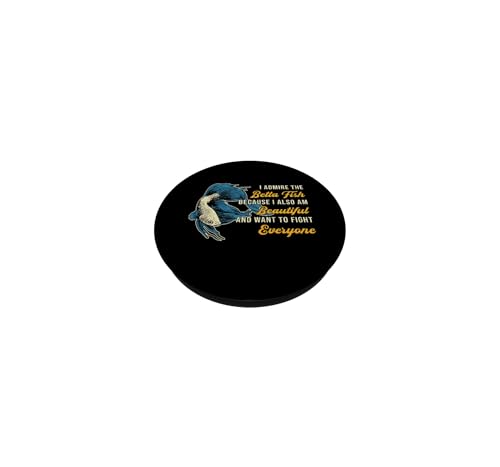 Betta Fish Because Fish Lover Aquarium Vintage Betta Fish PopSockets Adhesive PopGrip - style: Adhesive PopGrip