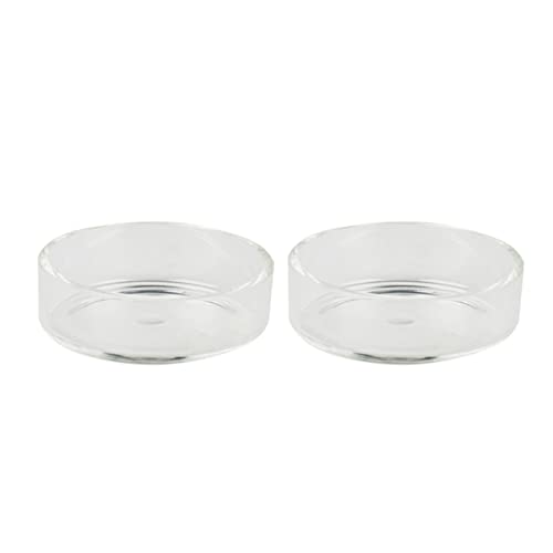 Kisangel 5pcs Round Shrimp Food Basin Crystal Feeding Dish for Shrimp Fish and Reptiles Durable Aquarium Ornament with Transparent Design for Enhanced Tank Aesthetics - size: Size 2