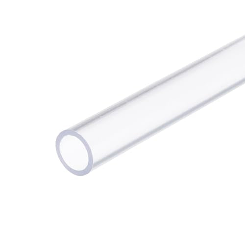 MECCANIXITY Clear PVC Rigid Tube Round Pipe 15mm(5/8") ID 20mm(3/4") OD 14" High Impact for Water Pipe, Aquarium, Fish Tank, Greenhouse Garden, Clear - color: Clear, size: 15mm x 20mm
