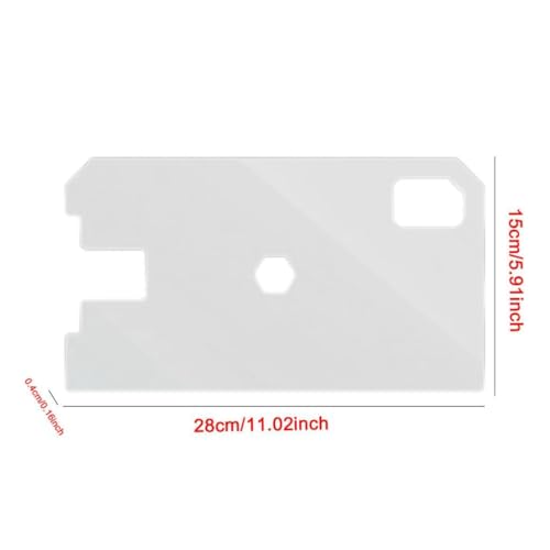 Tank Cover Tank Lid Transparent for Aquariums Without Center Aquarium Top Cover with Feed Holes, 280x150x4mm - color: 280x150x4mm