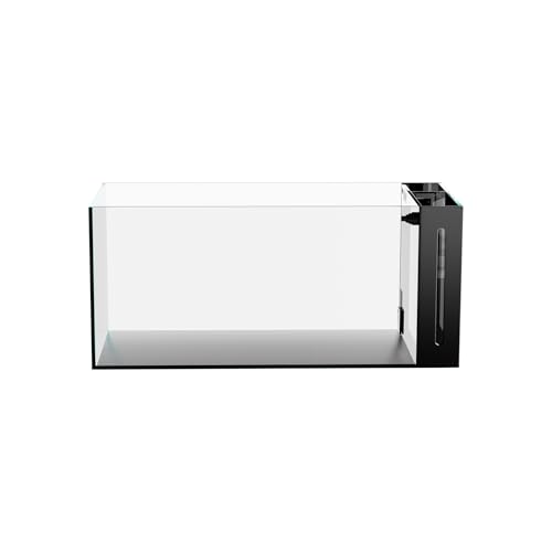 Allcolor Ultra Clear Rimless Aquarium Tank gallons Low Iron Glass Side Filtration + Anti-Jumping net (50Gal) - size: 50Gal 39.4"L×17.7"W×17.7"H