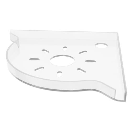 Corner Storage Shelf for Aquarium Multi-functional Triangle Stand Space-saving Organizer for Fish Tank Accessories and Food Elegant Desktop Decor for Spaces - color: White