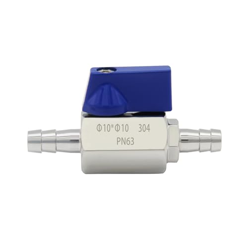 Stainless Steel 3/8" Mini Ball Valve Shut Off Valve 3/8" Hose Barb - size: 3/8" Hose Barb, style: Pack of 1