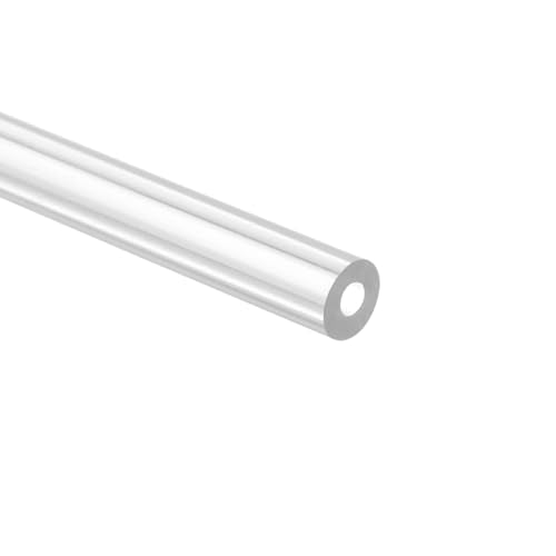 uxcell Clear Rigid Tubing 3mm(1/8") ID x 7mm(0.28") OD x 1Ft Length Round Plastic Polycarbonate Tube - size: 3mmx7mm