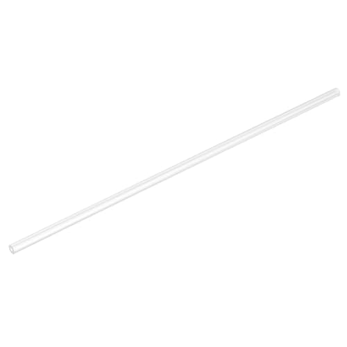 uxcell Rigid Round Clear Tubing 2mm(1/16") ID x 6mm(1/4") OD x 0.8Ft(250mm) Length Plastic Tube - size: 2mm x 6mm x 250mm