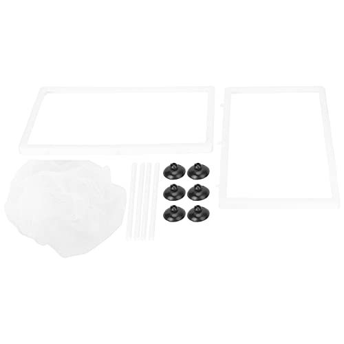 Aquarium Breeder Box with Suction Cups | Detachable Fish Hatchery & Isolation Enclosure | Multi - Functional Incubator for Fry/Unwell Fish/Shrimp | Secure Plastic & Mesh Design - size: L(13x7x2.6cm/5.1x2.8x1in)