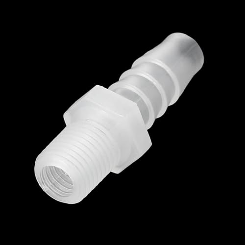 PATIKIL 3/8" Barb x 1/4" G Male Connector, 5 Pcs Plastic Hose Barb Fitting Industrial Hose Barb to Pipe Fitting Connect for Water Liquid Air Fuel - size: 3/8" x 1/4"