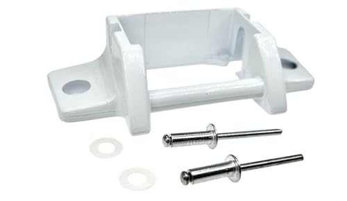 LXJZCPCompatible 3104653.005 3310811.009M RV Camper Trailer Bottom Mounting Bracket V/Camper/Trailer - A&E/ Awning Arm Lower Mounting Foot Grey and White Combination (2 White) - color: 2 White【H+T】