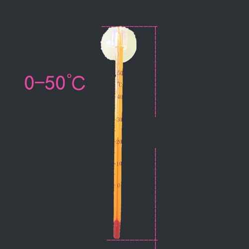 Liquid-in-Glass Aquarium Thermometer for Fishtank Accurate Floating Laboratory Floating - color: White stick waterpro