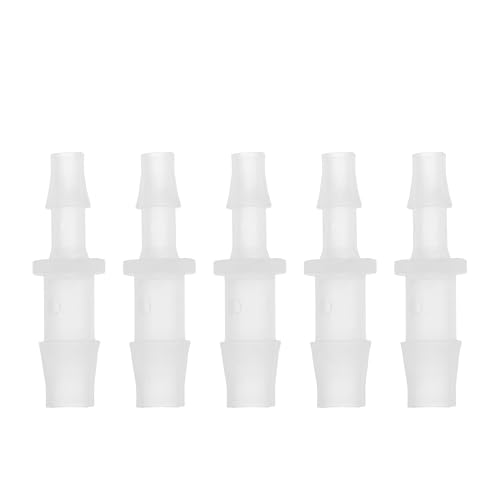 5 Pcs Aquarium Plastic Hose Barb Fitting 7/32" to 5/16" Hose ID Connectors Clear Plastic - size: 7/32"-5/16"