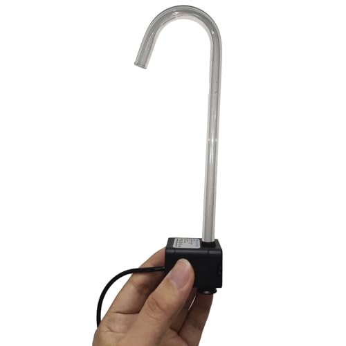 USB Cat Water Fountain,Automatic Pet Fountain with Acrylic Curved Outlet Tube,Dog Water Dispenser for Camping,Outdoors, Bowl NOT Included PC101-1