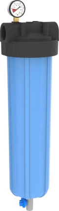 Pentair Pentek 150337 PBH Big Blue Bag Filter Housing, 1 1/2" NPT #20 Bag Vessel Assembly with Gauge, Wrench and Drain Valve, 20-Inch, Black/Blue - size: 20-Inch, style: 1 1/2" NPT
