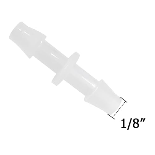 Plastic Hose Barb Fitting 1/8" x 1/8" Pipe Connectors Joint Splicer Mender Adapter Union for Aquarium Household Adapters Fuel Gas Liquid Air (Pack of 5) - size: 1/8 Inch-5pcs
