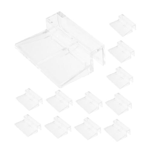BESPORTBLE 12pcs Aquarium Lid Clips Aquarium Cover Support Brackets Clear Acrylic Fish Tank Holders Stable and Secure Glass Top Cover Holders for Aquatic Pets