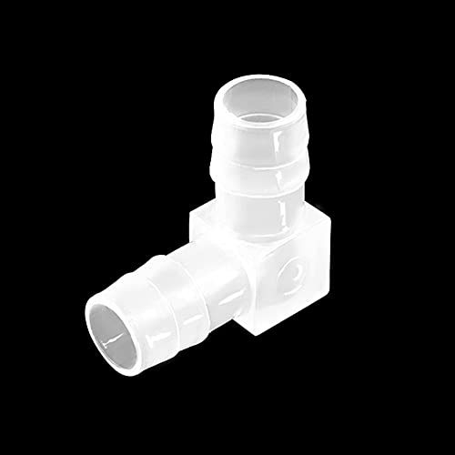 1/2" Hose Barb 90 Degree Elbow L Fitting, Equal Barbed Joint Splicer Mender Adapter Union Adapter for Boat Aquarium Fuel Gas Liquid Air (Pack of 5) - size: 1/2 Inch