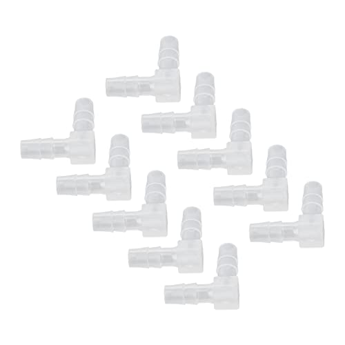 10Pcs Elbow Hose Barb Plastic Fitting 90 Degree Equal Barbed Joint L Shape - Wide Range of Use (6mm) - size: 6mm