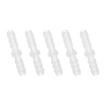 MECCANIXITY 5pcs Plastic Hose Barb Fitting, 3/16" Barbed Hose Pipe Fitting Splicer Mender Joint Adapter for Water Liquid Fuel Line Tube, Clear - color: Clear, size: 3/16"