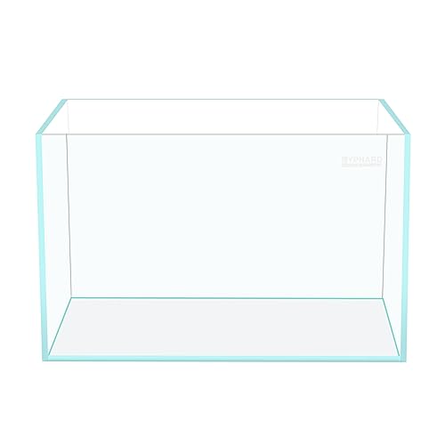 LYPHARD AQUARIUMS 15 Gallon Rimless Aquarium, Ultra Clear Glass Low Iron Rectangular Fish Tank L19.6×W13×H13.8 Inches Thickness 6mm with EVA Foam Mat Included - size: 15 Gallons