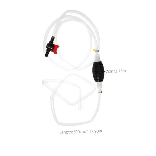 Mobestech Gas Siphon Pump with Valve for Liquid Transfer Tube Manual Fuel Pump for Oil Changes and Water Extraction for Cars and Aquariums