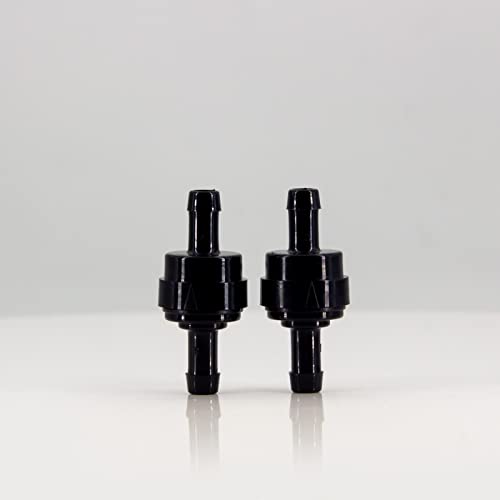1/8" 3/16" 1/4" 5/16" PA66 Automotive Oil Line Spring Check Valve, Car Fuel Vacuum Check Valve, 2 PCS High Temperature and Corrosion Resistance one-way Oil Pump Check Valve (1/4" short) - size: 1/4" short