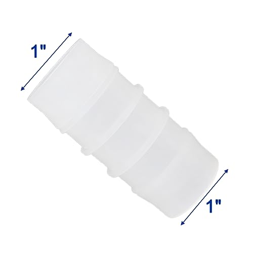 Plastic Hose Barb Fitting, 1" x 1" Pipe Connectors，Barbed Splicer Mender Joint Adapter Union Fitting, 6 Pcs - size: 1 Inch