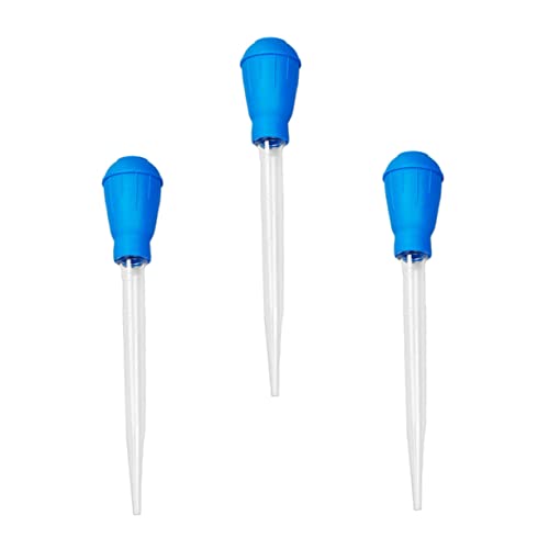 Yardwe 3pcs Aquarium Clean Pipette Water Changer Scale Practical Fish Tank Cleaner for Removing Debris and Waste Convenient for Freshwater and Tanks - color: Blue, size: 46x5cm