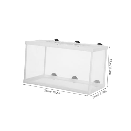 Aquarium Mesh Fish Net for Fry Incubator Suction Cup Breeding Box Betta Fish Aquarium Net