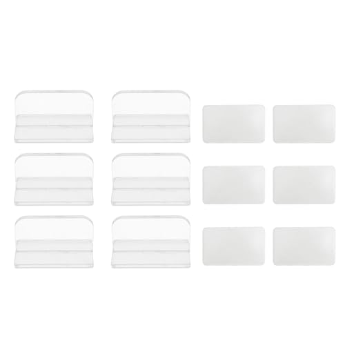 6Pcs Acrylic Aquarium Cover Handle, Wireless Fish Tank Lid Pull Handle, Durable Transparent Lid Grip for Glass Covers, Easy Install with Adhesive for Home Aquariums