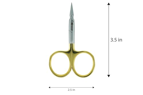 Kingfisher Fly Tying Arrow Scissor, 3.5 Inch, Straight - color: Yellow