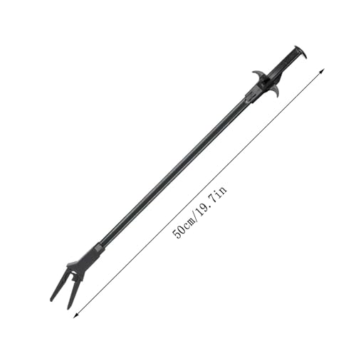19.7" Aquarium Feeding Tongs with Pull Claw – Ergonomic Plastic Fish Tank Tool for Gravel Cleaning, Plant Placement, Freshwater/Saltwater Tanks & Ponds (Rustproof, Non-Slip Handle)