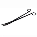 Aquarium Scissors Stainless Steel 12" Extra Long Water Grass Scissors for Aquatic Plants Pruning, Fish Tanks, Terrariums Used in Salt Water Fresh Water Landscape Maintenance Tools (Curved - Black) - style: Curved - Black