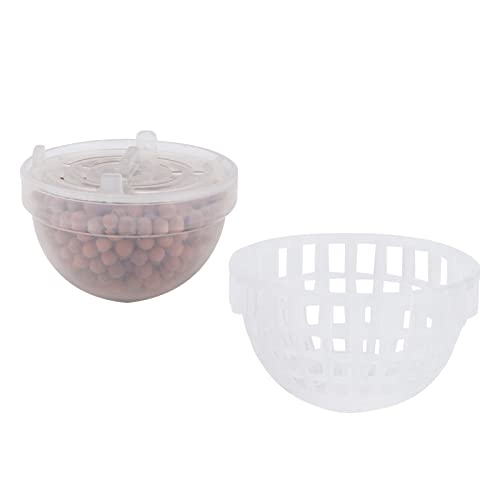 Aquarium Moss Ball Holder Transparent Plastic Fish Tank Decor Submerged Moss Minerals Ball Holder for Shrimps Hide and Breed 5 x 3.5cm