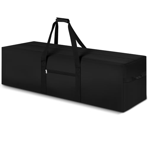 48 x 15 x 15 Inch, 176 L Extra Large Duffle Bag Camping Tent Storage Bag Heavy Duty Waterproof Sports Equipment Carrying Case for Tent Pole Travel Canopy Hammock Tripod Fishing Outdoor Moving - color: Black, size: 48 x 15 x 15 Inch, 176 L