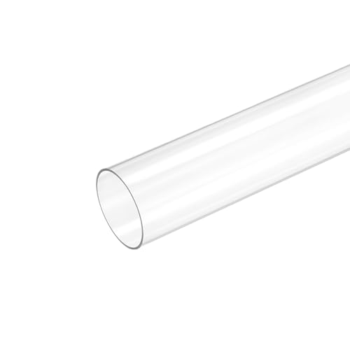 MECCANIXITY Plastic Pipe Rigid Polycarbonate Round Tube Clear 1.5"(37.6mm) ID 1.6"(40mm) OD 14" (350mm) High Impact for Lighting, Models, Water Plumbing - size: 1.5"IDx1.6"ODx14"