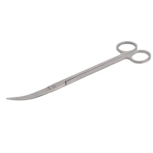 Gavigain Stainless Steel Aquarium Scissors, Curved and Straight Designs, Ergonomic Handle, Sharp Blades, for Aquascaping Hobbyists and Professionals (Bend 25cm)