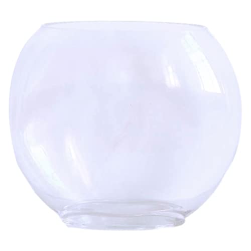 Transparent Fish Tank Desktop Aquarium Delicate Shape for Home Office Decor Space-Saving Design for Betta Fish - size: 19.5X16cm