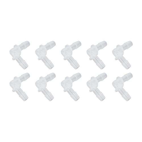 SUNGOOYUE Plastic Fitting 90 PE Elbow Hose Connector 6.4mm Same Diameter Tube Fitting for Pump Tube and Silicone Fish Tank Hose Connection Antiscratch Antirust (9.5mm) - size: 9.5mm