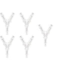 5 Pcs Aquarium Air Pump Connectors Y-Shaped Air Valve 3 Way Airline Tubing Plastic Barb Equal Hose Anti-Shedding Fish Tank Tube Adapters Splitter