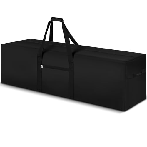 52 x 15 x 15 Inch, 190 L Extra Large Duffle Bag Camping Tent Storage Bag Heavy Duty Waterproof Sports Equipment Carrying Case for Tent Pole Travel Canopy Hammock Tripod Fishing Outdoor Moving - color: Black, size: 52 x 15 x 15 Inch, 190 L