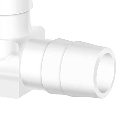 Quickun 3/4" Hose Barb 90 Degree Elbow L Fitting, Plastic 2 Way Equal Barbed Joint Splicer Mender Union Adapter Hose Fitting (Pack of 7) - size: 3/4" (7Pcs)