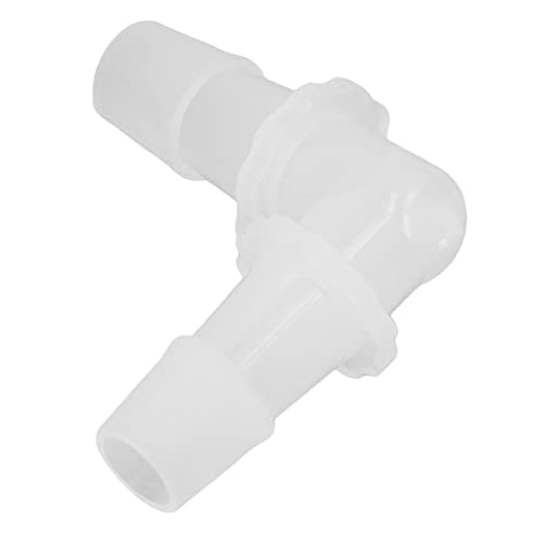 12Pcs Premium Plastic Hose Barb Fittings Elbow Connector Right Angle Barbed Splicer Adapter for Aquarium Lab Tubing Durable PP Material (11.1mm) - size: 11.1mm