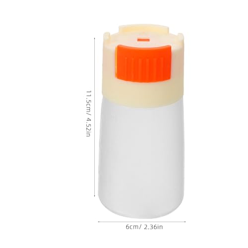 Cabilock Large-Capacity Fish Feeder Bottle for Aquariums Moisture-Proof Fish Food Storage Container Precise Manual Feeding Tool and Turtle Habitats Beige