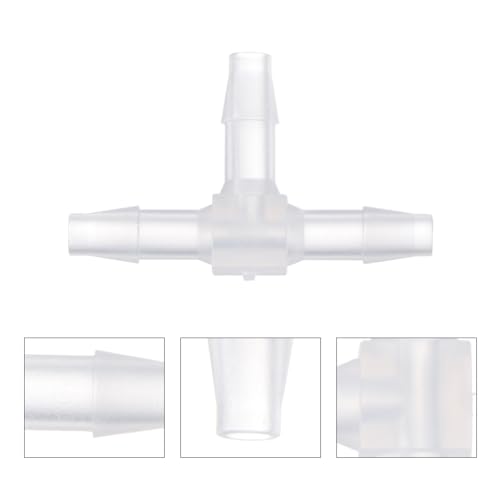 Homoyoyo 10pcs T-shaped Plastic Tee 2mm Plastic Tee Barb Fittings Aquarium Airline Hose Airline Check Valve Fish Tank 3 Way Hose Parts Air Valve